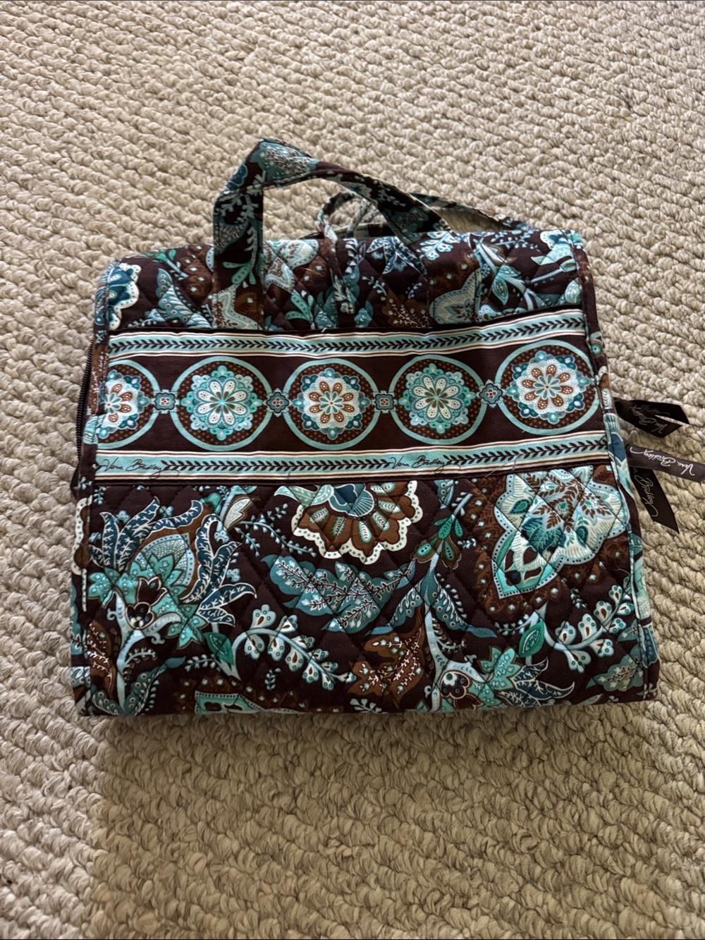 Vera Bradley Java Blue Retired Hanging Toiletries Bag